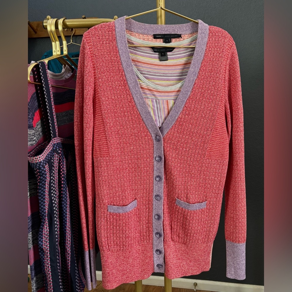 🌟MARC By Marc Jacobs 🌟Silk/Cashmere/Cotton Blend!! Long cardigan - Picture 15 of 16